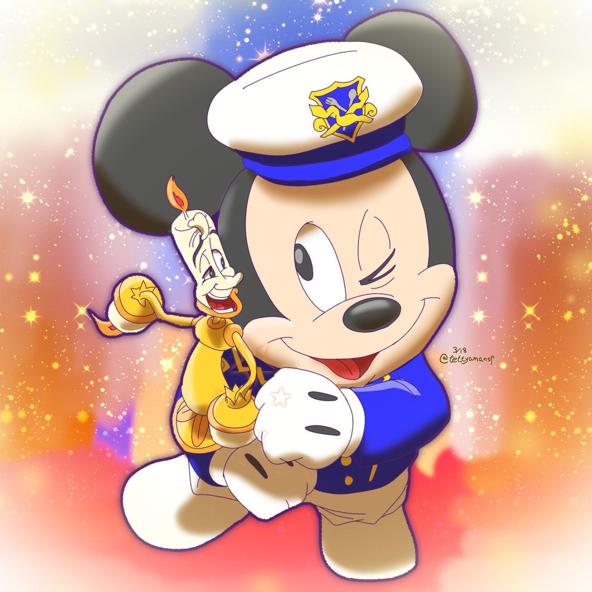 絵描きが贈るミッキー90周年おめでとう 今日も過去作ですが テーブルイズウ 唯一無二のてつし クリエイターの住みやすい世界へ のイラスト