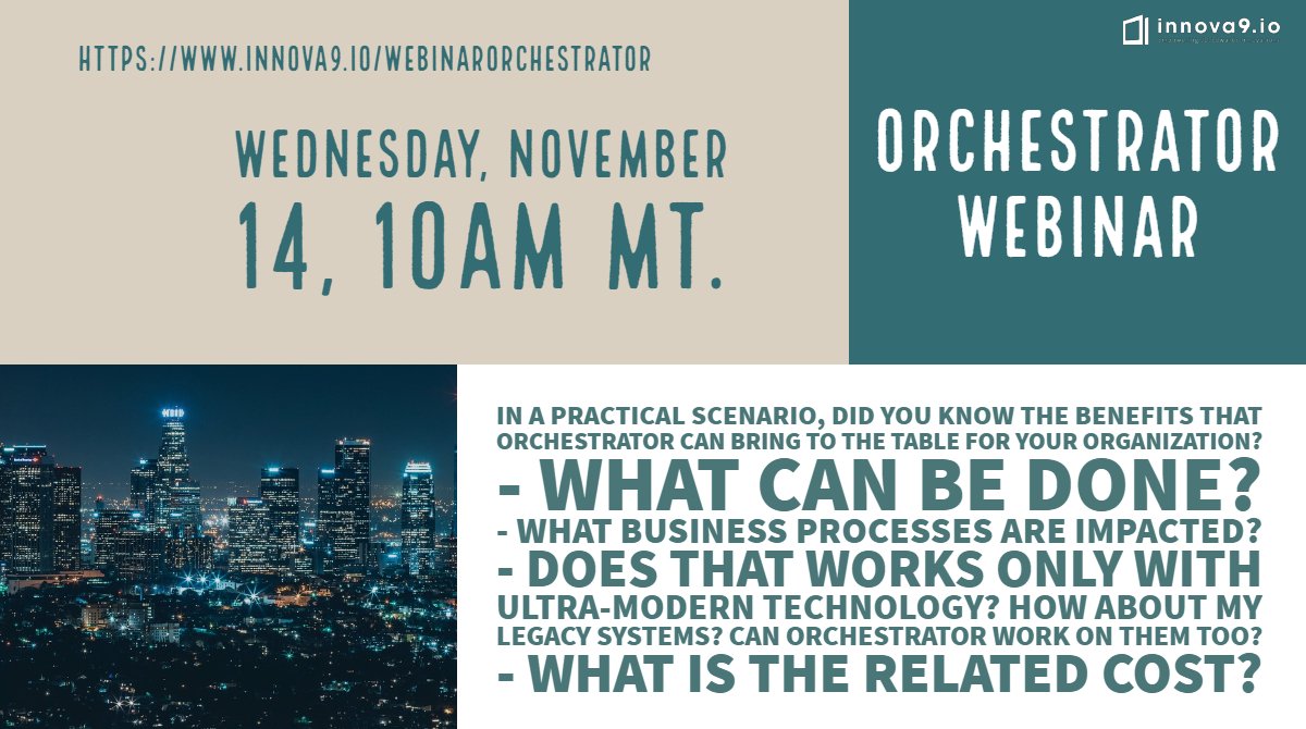 jdefusion's tweet photo. A great opportunity for Business Analysts to learn the benefits of Orchestrator!
When: Wednesday, November 14, 10am MT.
Register at https://t.co/OHOzN8PJDc
@OracleJDEdwards https://t.co/KFePdYci2I