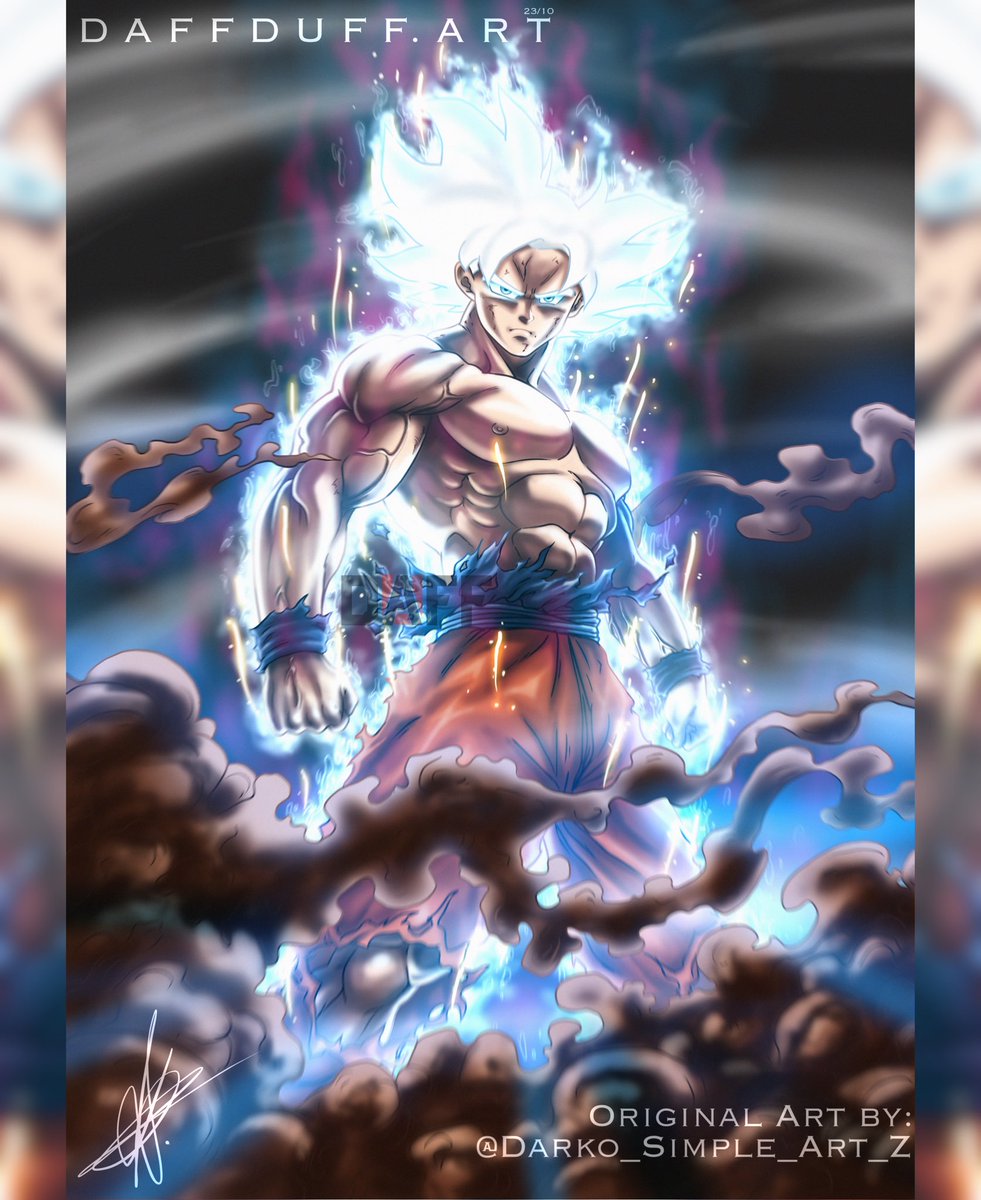 daffduff_art Commissions @ 70% done on Twitter: "I recently Coloured the  masterful line work of @darko_simple_art_z on Instagram and brought this  epic drawing of MUI goku to life. Like and share to