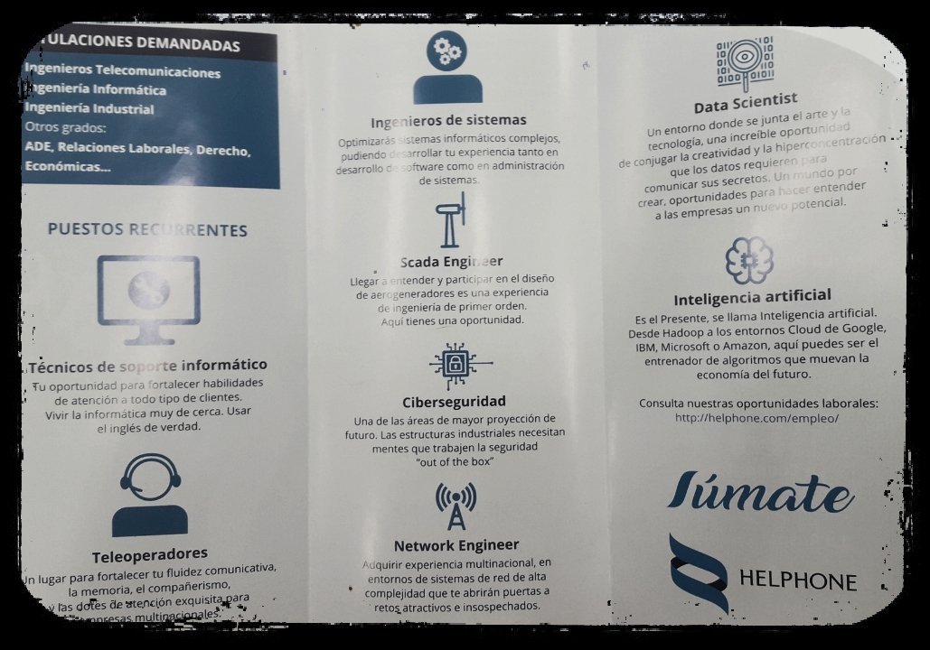 HELPHONE's tweet photo. Os recordamos nuestra oferta de empleo en clave beneficio. #empleo_universitario.  No dejeis de interesaros, no os autodescarteis! https://t.co/Tpr5UvYIiR