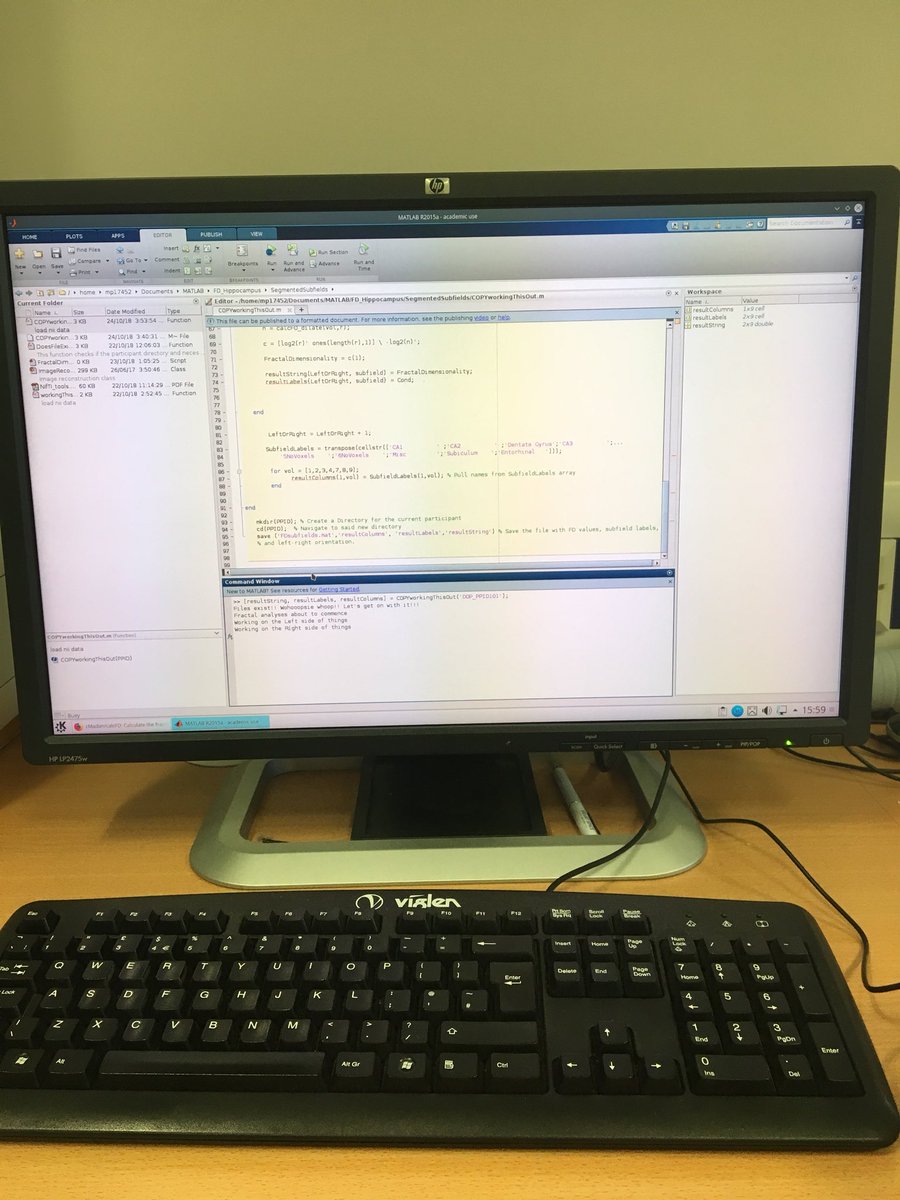 Matthew_Price93's tweet image. Shoutout to @cMadan for his rad fractal dimensionality toolbox! Although MatLab is slowly but surely sucking out whats left of my soul 🤦🏼‍♂️#matlab #neuroscience #bristol #hippocampus