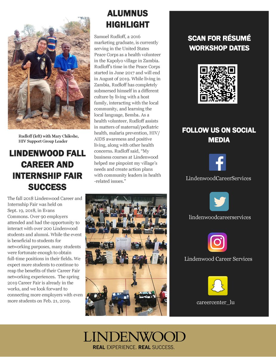 lionsgethired's tweet photo. Check out our updates on experiential learning at Lindenwood in our latest edition of the Real Experience Report! #RealExperienceRealSuccess https://t.co/PARVKpUIZO