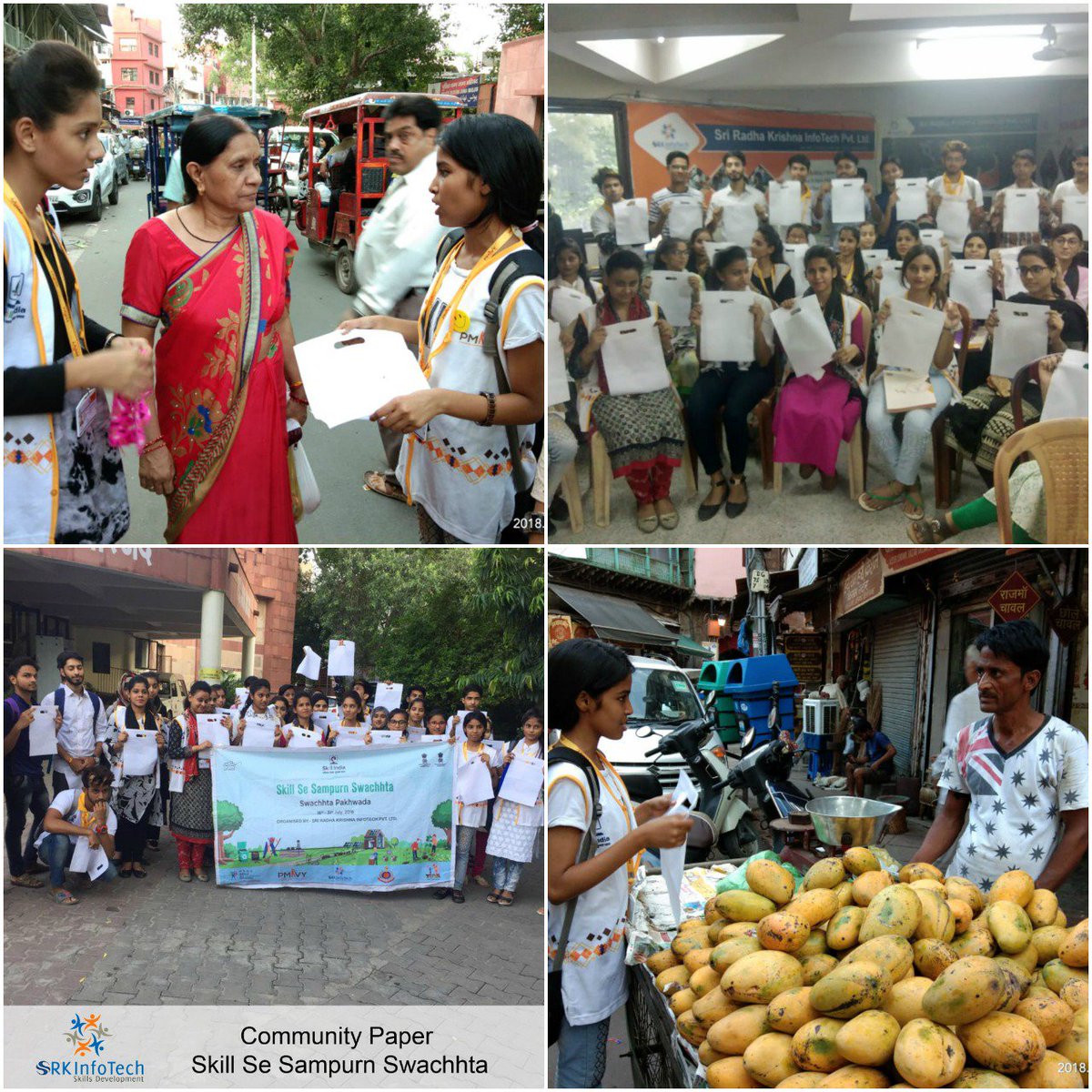 NKSharmaSRKI's tweet photo. Awareness programme and cleanliness drive conducted by the trainees, training partners under #PMKVY and staff of Police Station Jama Masjid  #DelhiPolice Yuva Centre awarded certificate of appreciation by MSDE (NSDC).. #SwatchhtaHiSeva #ProjectYuva https://t.co/EdXAFmqsXJ
