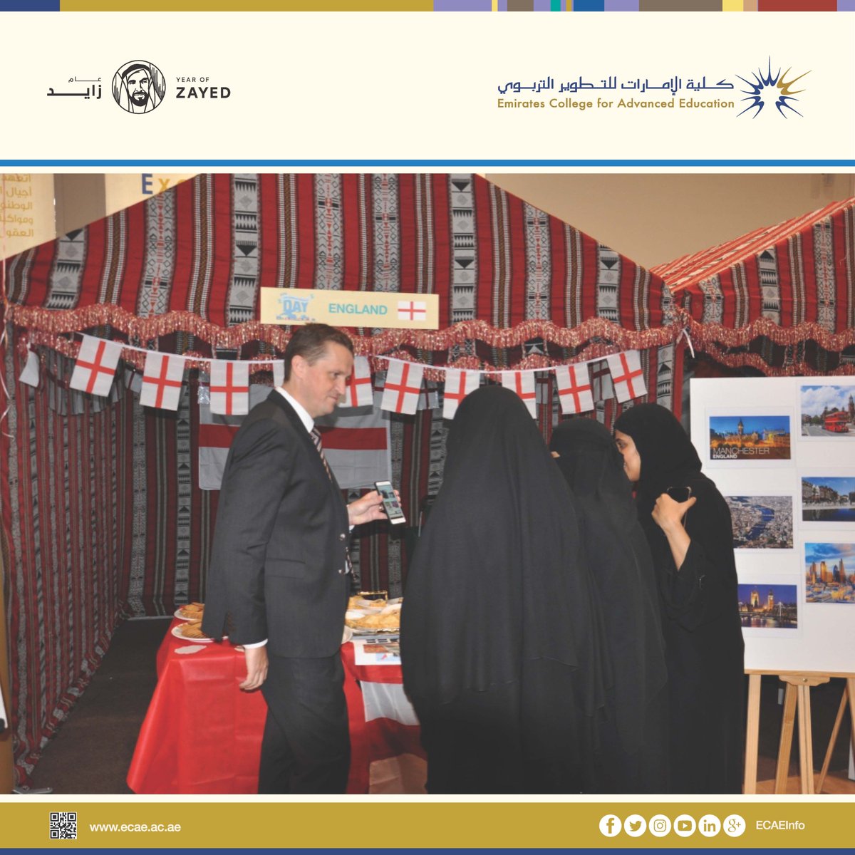 ECAE_ae's tweet photo. A Glance at #ECAE’s International Day 2018 celebrations that is organized as part of the College’s different initiatives to support #multiculturalism and #tolerance.
#UAE_Tolerance
#Zayed_Approach https://t.co/TB4Yamb06P