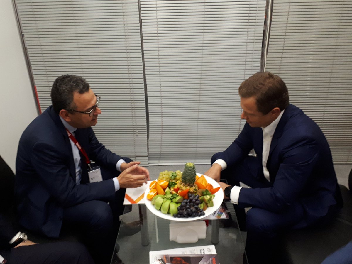 UITPpress's tweet photo. Maksim Liksutov, Deputy Mayor of Moscow and Head of Moscow Department of Transportation has met with our Secretary General Mohamed Mezghani here at Busworld Russia. With #publictransport vitally important for #urbanmobility there was much to discuss
#BusworldRussia #UITP https://t.co/34wEJ8nqne