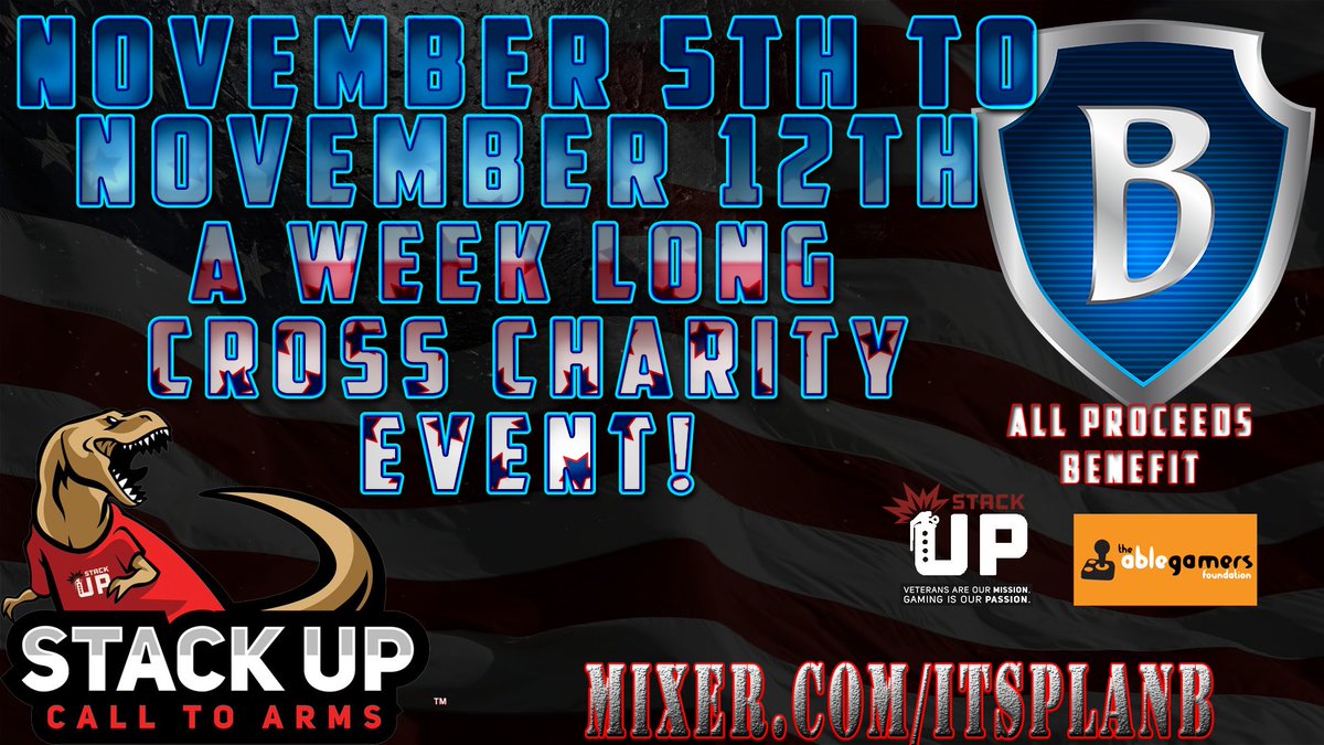 bryonhmusic's tweet photo. Remember everyone! Starting November 5th I will be doing the @StackUpDotOrg #Call2Arms
I'll be joined by some amazing folks #SupportingTroops
@Antitinkerbell @ThatIceRocker
@ScoFu13 @CapserGaming
@FourthRoomBrew
Don't MISS THIS
@WatchMixer @Ghastly_Souls @GorillagangMixR https://t.co/unSfe2y5x9