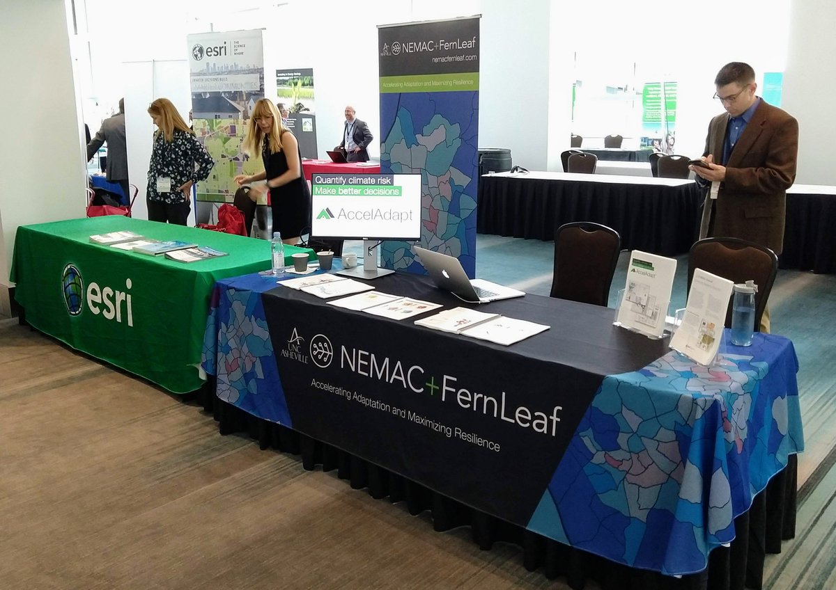 FernLeafInfo's tweet photo. Hey @GeoffHTaylor, check out our neighbors at the @NEMAC+FernLeaf booth! @SEFL_Compact @Esri @EsriStartups #NEMACFernLeaf #GIS #ClimateResilience #AccelAdapt #ClimateSummit2018 https://t.co/0cqtDBAziR