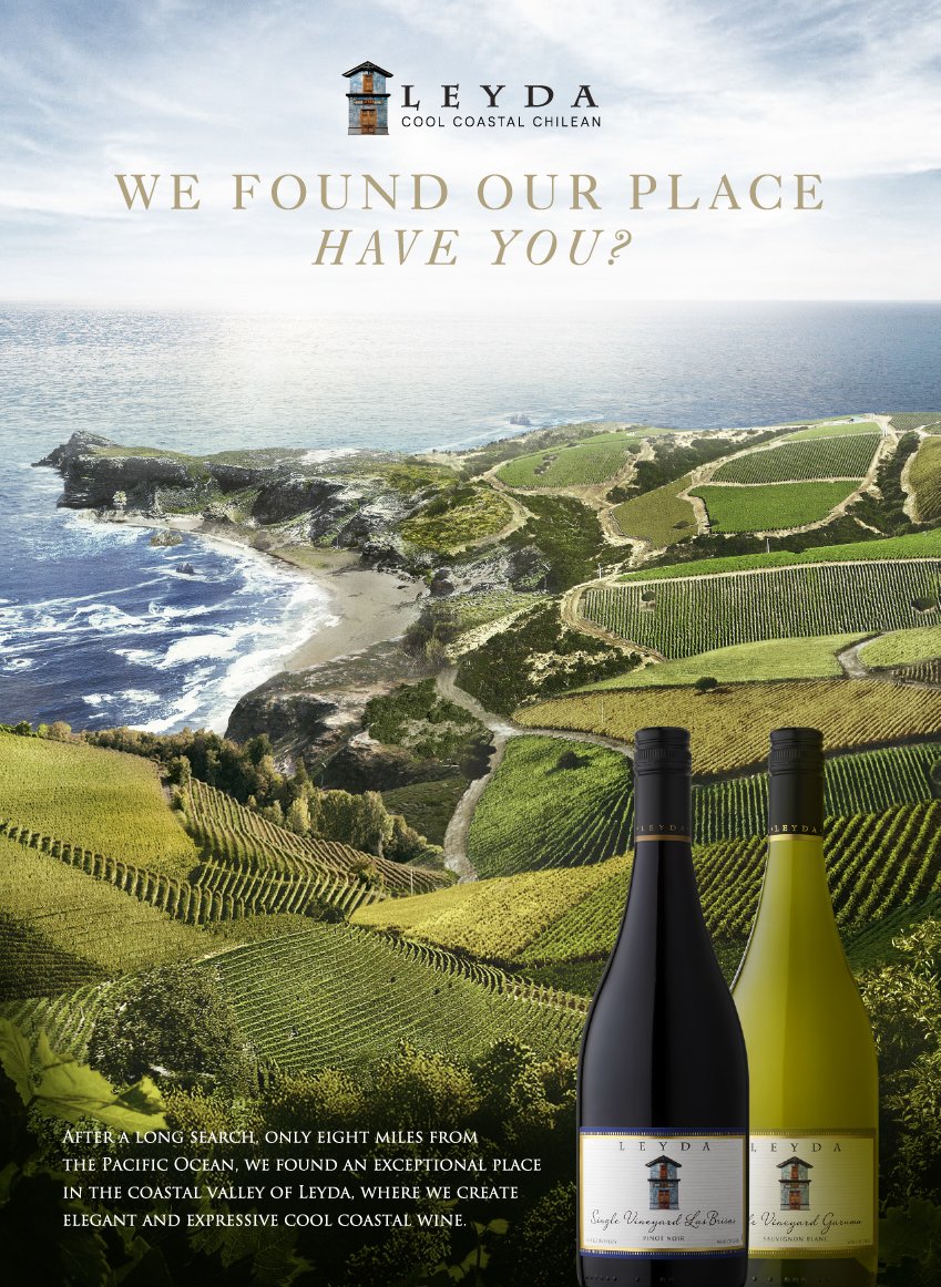 LeydaWines's tweet photo. Viña Leyda has launched its new global campaign: “Find your place”. It aims to invite you to find your place –much like the winery found its own. https://t.co/P6NtxYGhDJ