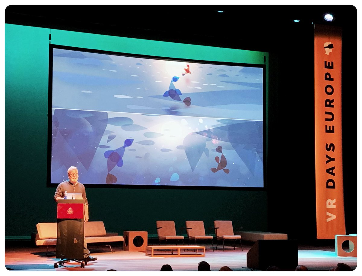 AmyPeckXR's tweet photo. Scot Stafford sharing the amazing work he and his team are doing in sound and VR stories @PollenVR #googlespotlightstories #VRDays #VRDays2018 https://t.co/vaJJzmxjLH