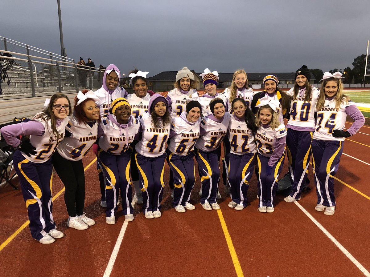 If you would like to join the Avondale Cheer family, come to clinics Nov.5-7 and tryout on Nov.8! Pick up a packet in front of the athletic office!!💜💛💜#FTS