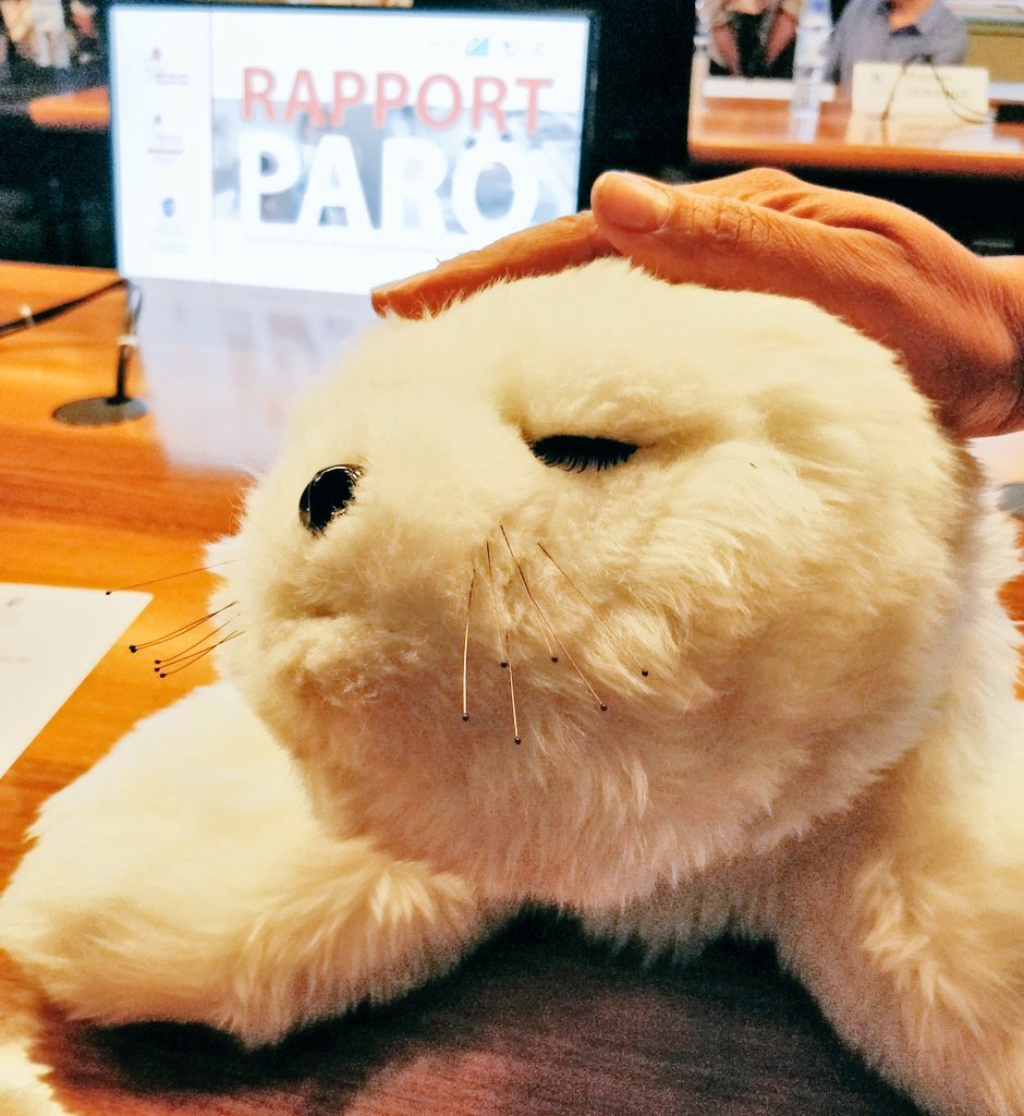 FondationAvenir's tweet image. [#RobotPARO]- Restitution du rapport PARO =&amp;gt; @ThierryBeaudet  &amp;gt; "Paro, un #Robot au regard humain au service du progrès humain" |#esante #robotique #santé #esante #hcsmeufr