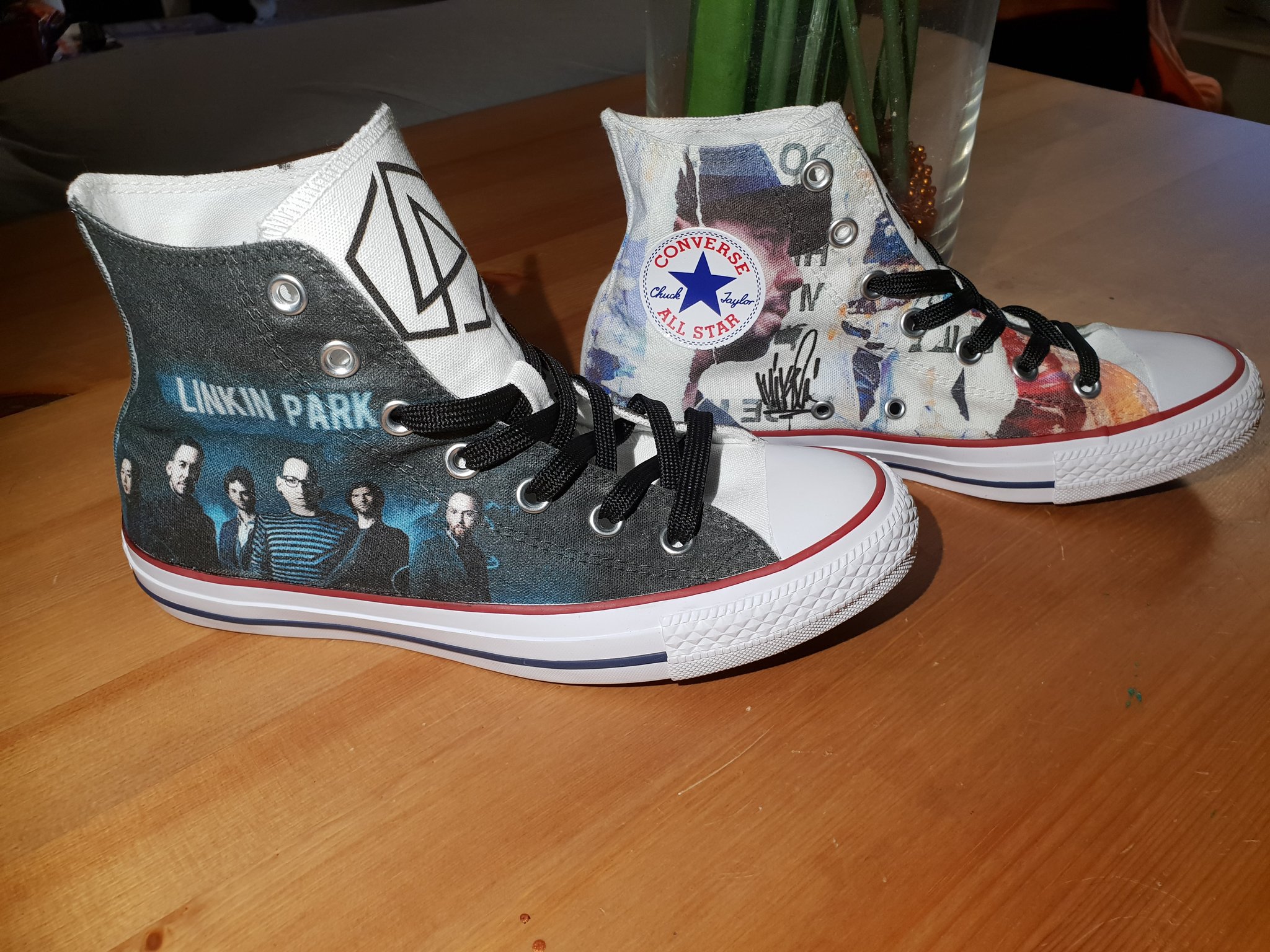 Tamara. on X Hey mikeshinoda and linkinpark What do you think about my mikeshinoda and linkinpark chucks I waited for almost 2 months to get them produced. They are designed by