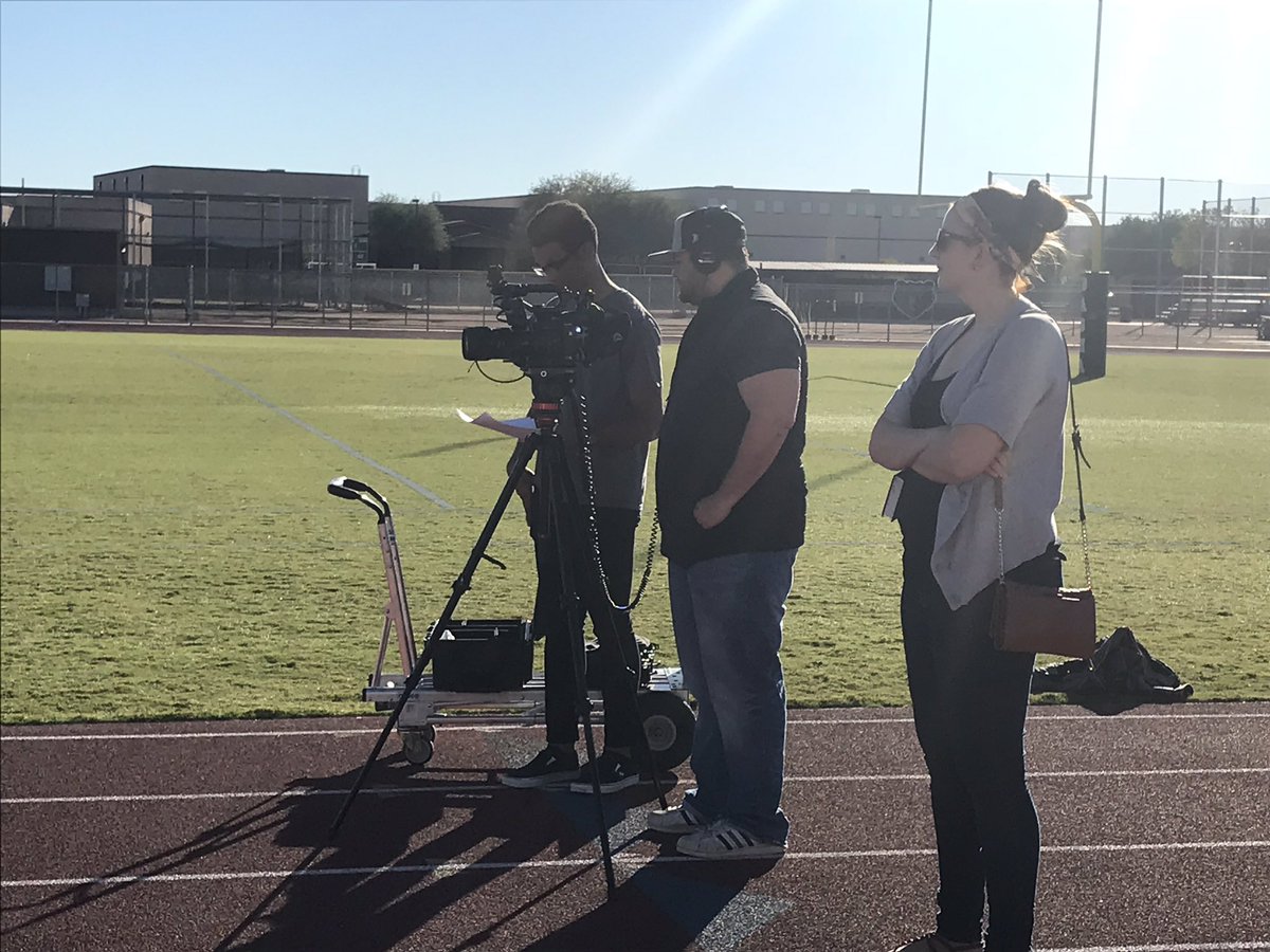 BashaTeeVee's tweet photo. Multimedia students assisting on a production shoot with TD Films #cusd #cte https://t.co/WJBJAPKkIr