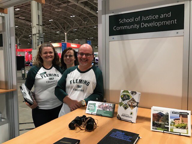 FlemingCollege's tweet photo. Learn about programs in our School of Health and Wellness, School of Justice and Community Development, and School of Trades and Technology today until 2 p.m. at #OCIF2018 This is a great opportunity to get your questions answered ๐ https://t.co/uaCyYNt8Zy