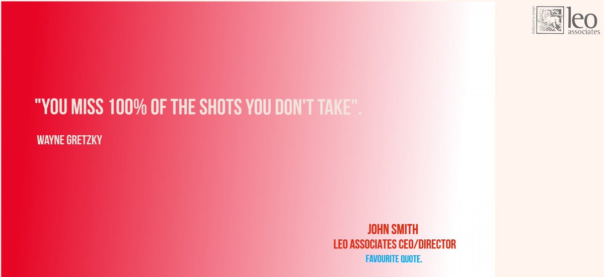 Leo_Associates's tweet photo. This weeks #WednesdayWisdom comes from our very own John Smith, managing director and heart of Leo. His favourite quote. #ThoughtOfTheDay #TeamLeo #WeAreLeo #LeoAssociates 🦁💭♥️ https://t.co/0d22lRYKXa