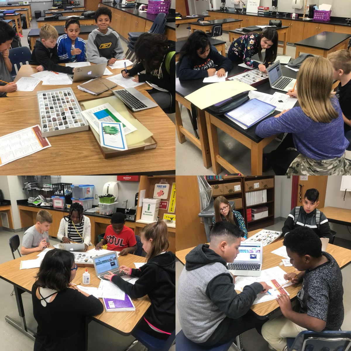 MrsKuoScience's tweet photo. 6th Grade Science exploring elements on Earth! One of my favorite The @PerotMuseum lessons.  #STEMinstitute @SJMSTigerPride https://t.co/qc7ZTiWQHC