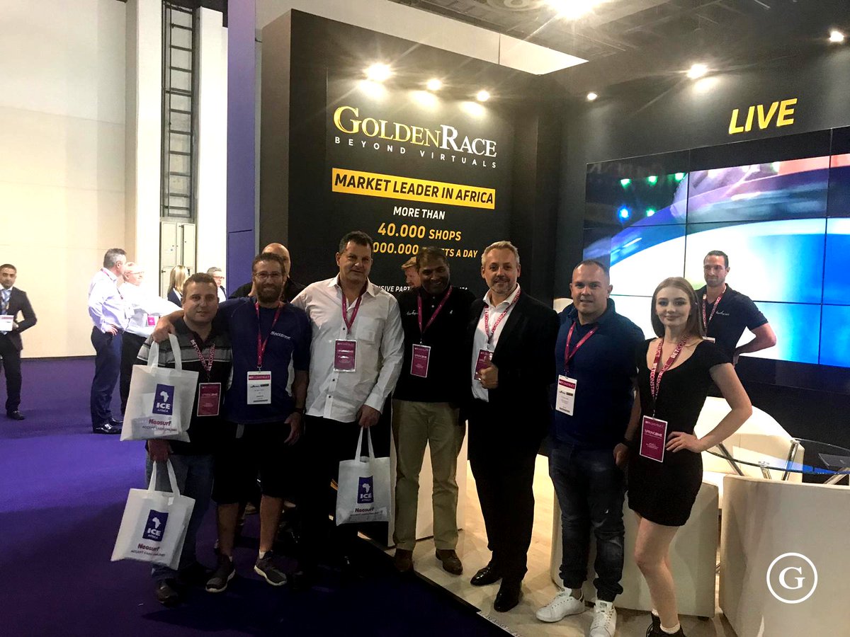 goldenrace's tweet photo. First day at @iceafricaza and it’s going great!👏 Here we are with #TurfSport – Exciting things are about to happen; stay tuned!😉

#GoldenRace
#BeyondVirtuals
#ICEAfrica2018
#ICEAfrica18
#VirtualSports
#BettingSolutions 
#SouthAfrica https://t.co/haVCCfbYrN