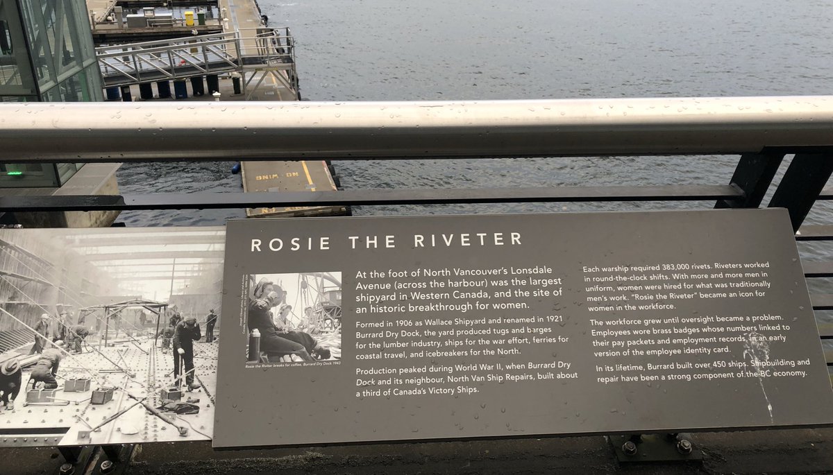 Eger24's tweet image. Lovely morning walk along the seawall in Vancouver including a history piece on Rosie the Riveter - a perfect tie in to many of the issues discussed over the last 3 days at the @carwh_ca #CARWH2018 #workorganization #workplacehazards #safety #interventions #womenandwork