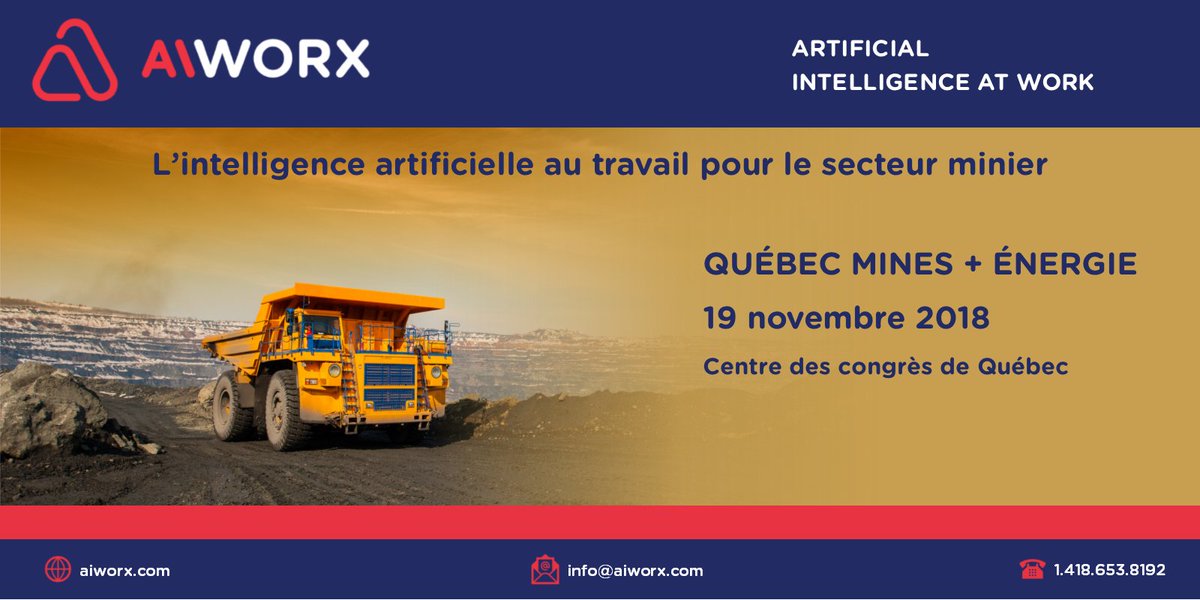 AI_worx's tweet photo. @AI_worx animera une formation sur l’IA pour les mines.
Vous souhaitez connaître l’utilité, les possibilités et les limites de l'IA?
Vous désirez déterminer les occasions pour une mine ou une usine de première transformation?
Quelles sont les étapes à suivre? Les coûts? La durée? https://t.co/ztoNKC82VV
