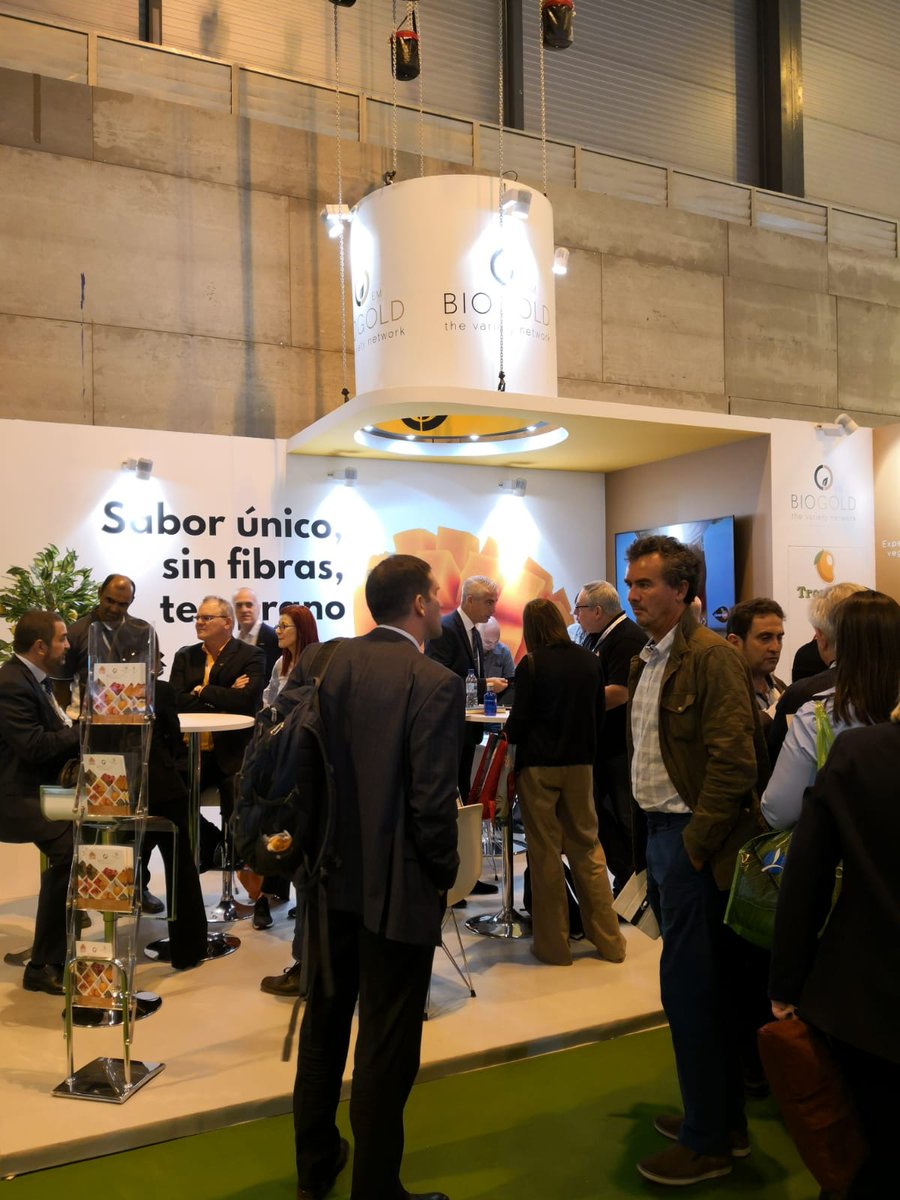 BIOGOLDEM's tweet photo. Fruit Attraction 2018!

Todo un éxito de BIOGOLD EM y sus variedades protegidas de Mango sin fibra y extra temprano, granado roja extra temprana, cítricos y níspero resistente a la mancha púrpura y de gran calibre.

Nos vemos mañana!

#fruta #fruits #FruitAttraction10years https://t.co/9rarGw2VEB