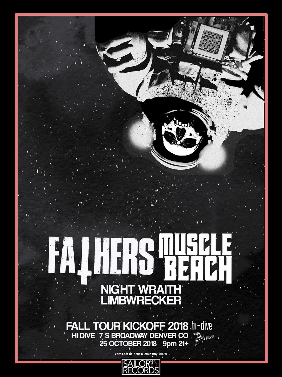 Tomorrow at <a href="/hidivedenver/">hi-dive</a> we kick off our fall tour with the almighty <a href="/MusclebeachDNVR/">Muscle Beach</a>, #NightWraith, and #LimbWrecker. We're calling it now: party of the year. #destroyeverything #louderlouderlouder #denverisheavier