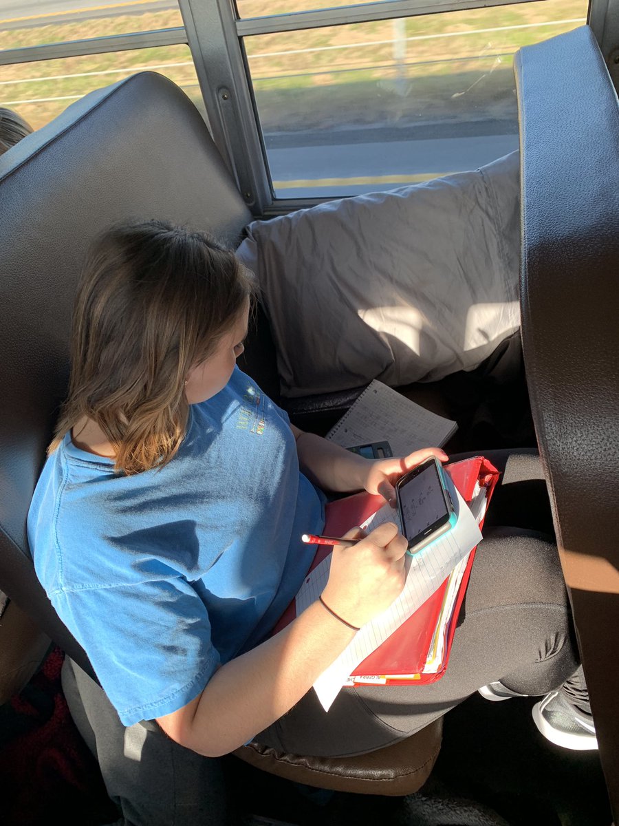 What else is there to do on the bus at 9 am to <a href="/NationalFFA/">National FFA</a> Convention but your Math Homework!?!? @MustangCulture <a href="/MCR1Mustangs/">McDonald County High School</a> #RaiseTheBar #MCR1Pride