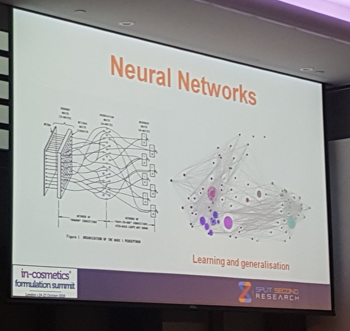 mybeautynome's tweet photo. From #DNA to #NeuralNetworks : cognitive behaviours that drive our desires and aspirations by Dr Fulcher, Split Second Research. Inspirations from @incosmetics #formulationsummit #neuromarketing #brandneuralnetwork https://t.co/RaKOwPPYPc