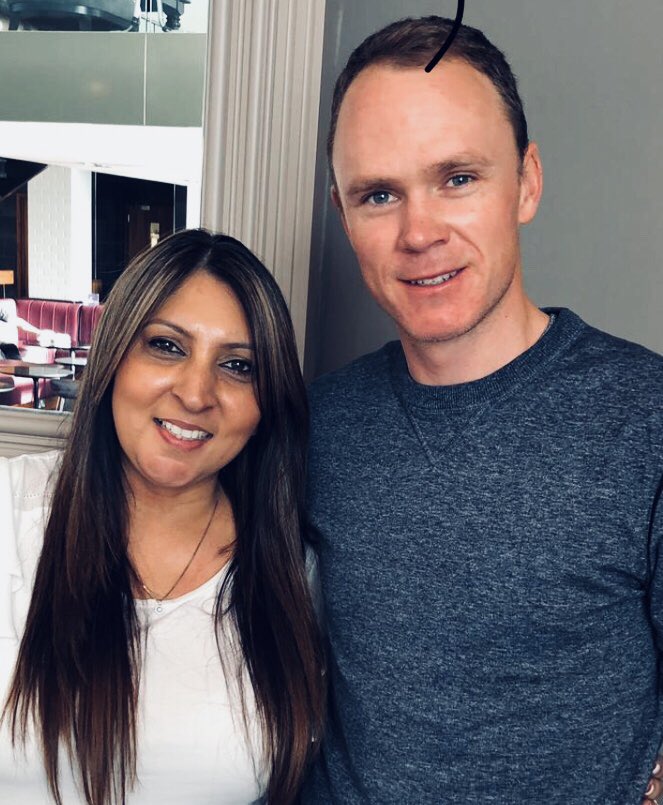 Great to meet and chat to  @Chrisfroome such a humble guy, so grounded and wish him all the success for the future.see you in Monaco!