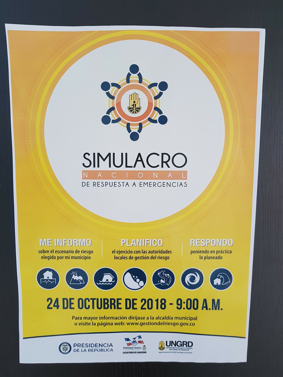 SonestaValledup's tweet photo. Sonesta Hotel Valledupar se vincula al
Simulacro Nacional de respuestas a Emergencias.
#MeInformo #Planifico #Respondo https://t.co/ygk6AiviDG