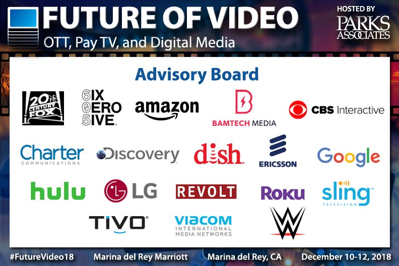 The #FutureVideo18 Advisory Board is made up of top #payTV, #OTT and #digitalmedia companies. Join them at our inaugural event, December 10-12 in Los Angeles: bit.ly/FutureVideo18