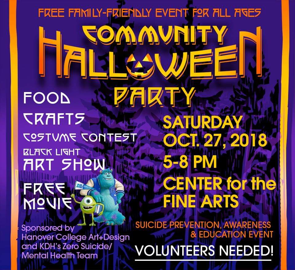HanoverCollege's tweet photo. Celebrate Halloween &amp; fall sports this Saturday - details in the pics! 

🎃 Fall Family Tailgate 
🎃 Community Halloween Party @ 5-8p, CFA | food, costume party, free movie @ 6p
🎃 Hanover Things (Student) Party @ 8p-12a, CFA | costume contest, black light art, free movie @ 9:30p https://t.co/wVyKnWpMJI
