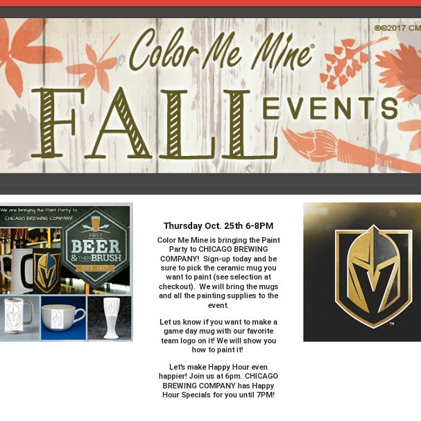ShopWithKathy's tweet photo. Paint your own #VGK Beer or Cappuccino Mug at CHICAGO BREWING COMPANY!  RSVP here: https://t.co/gwX07ZKvTr. https://t.co/1RRDP5huc2