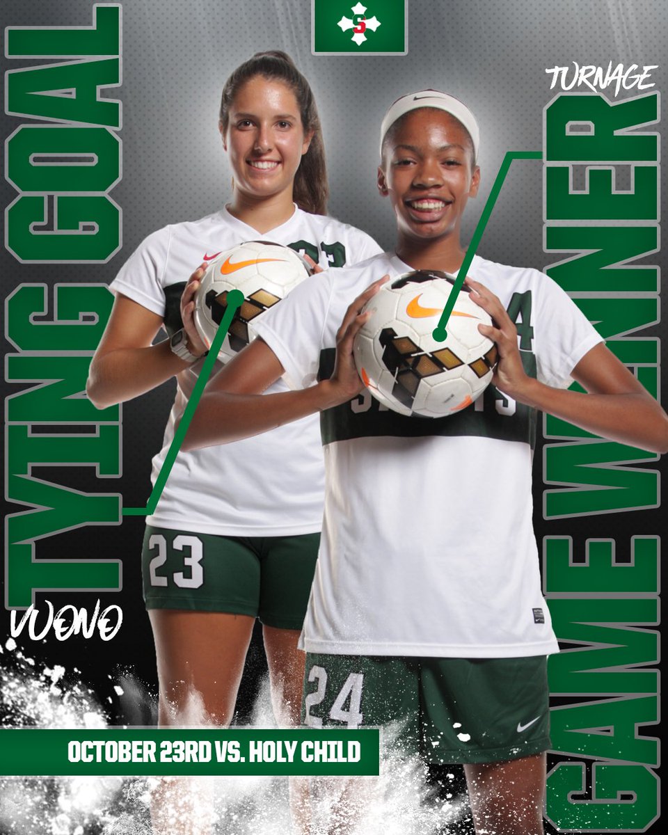 SSSAS_Athletics's tweet photo. BIG GAME! Allison Vuono scored the tying goal close to regulation...Tahirah Turnage put the game winner in OT to defeat Holy Child 2-1 last night! #onesaint #soccer #statleader https://t.co/T1GkuhlulW