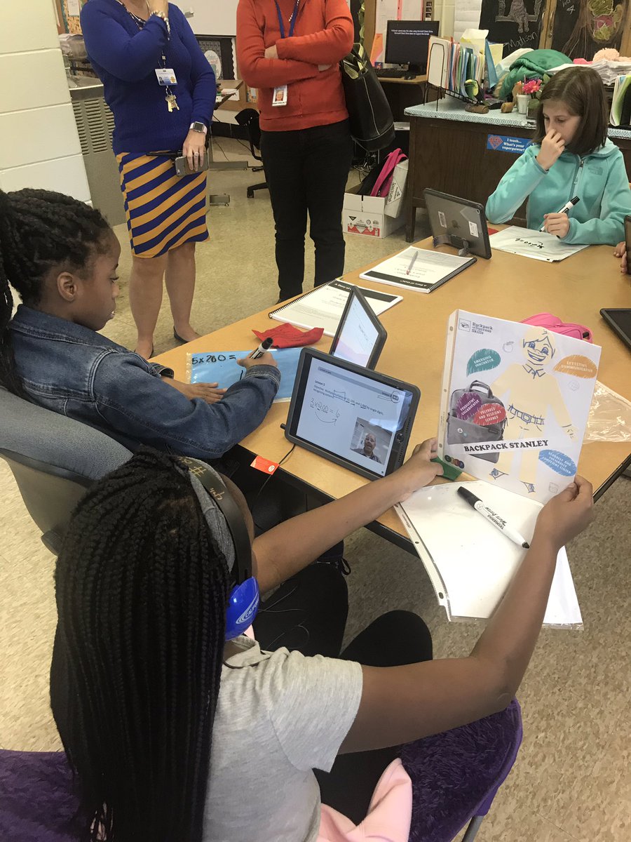 Dr_DanielleW's tweet photo. Backpack Stanley visited @mybrownschool today! He had an awesome visit and was impressed by all the backpack work that was taking place! He saw students using Flipgrid, collaborating in Google Slides, SeeSaw and more! Awesome job!! https://t.co/MccSwrxlBC