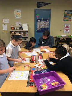 ancillaemath's tweet photo. @AncillaeAssumpt Students in second grade reinforced the skills of place value, odd and even numbers, and double facts by playing a variety of games including Trash Can Math, Odd Todd, Even Steven, and Zebra Double Roll.  #journeyingtogetheraaa https://t.co/GkkV2zQNXA