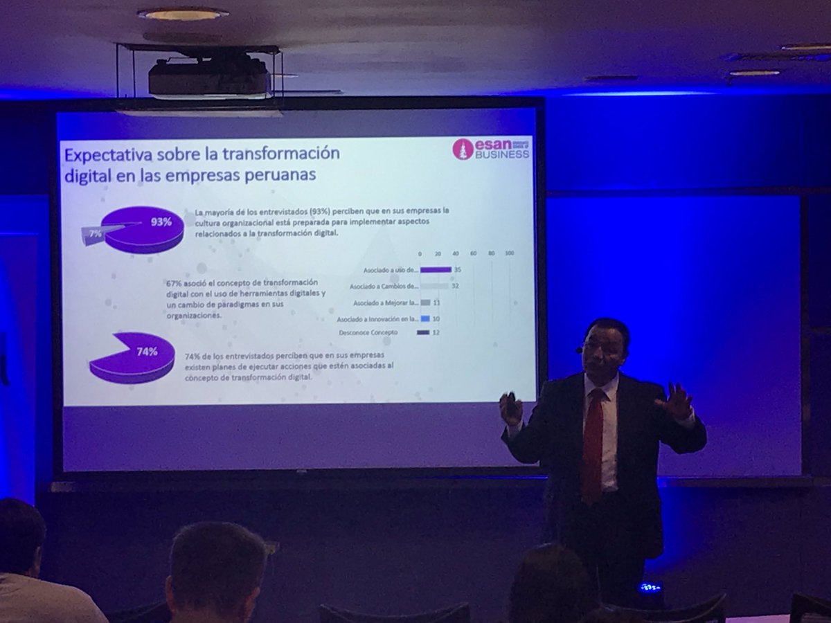 Fiorella_PR's tweet photo. “#TransformaciónDigital no es aplicar tecnología y no depende del área de TI sino de toda la plana gerencial” #EddieMorris en el #EnelDigitalWeek de @EnelPeru https://t.co/RUezXQ37mO