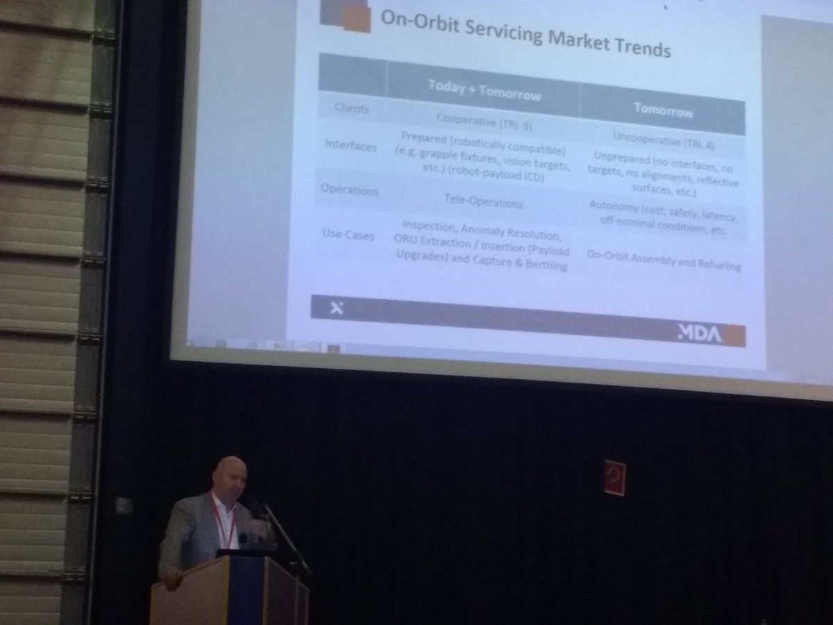 Golans_mom's tweet image. Peckover: #OnOrbitServicing challenges evolve for uncooperative unprepared targets #2018csid #OnOrbitServicing #cleanspace