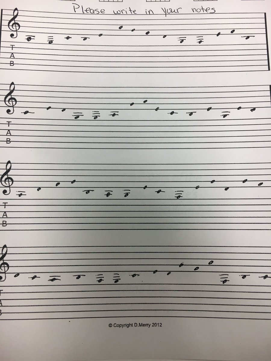 Reviewing for retakes on standard notation in guitar! #fmsteach #fpslearn #fultonproud #BandFam