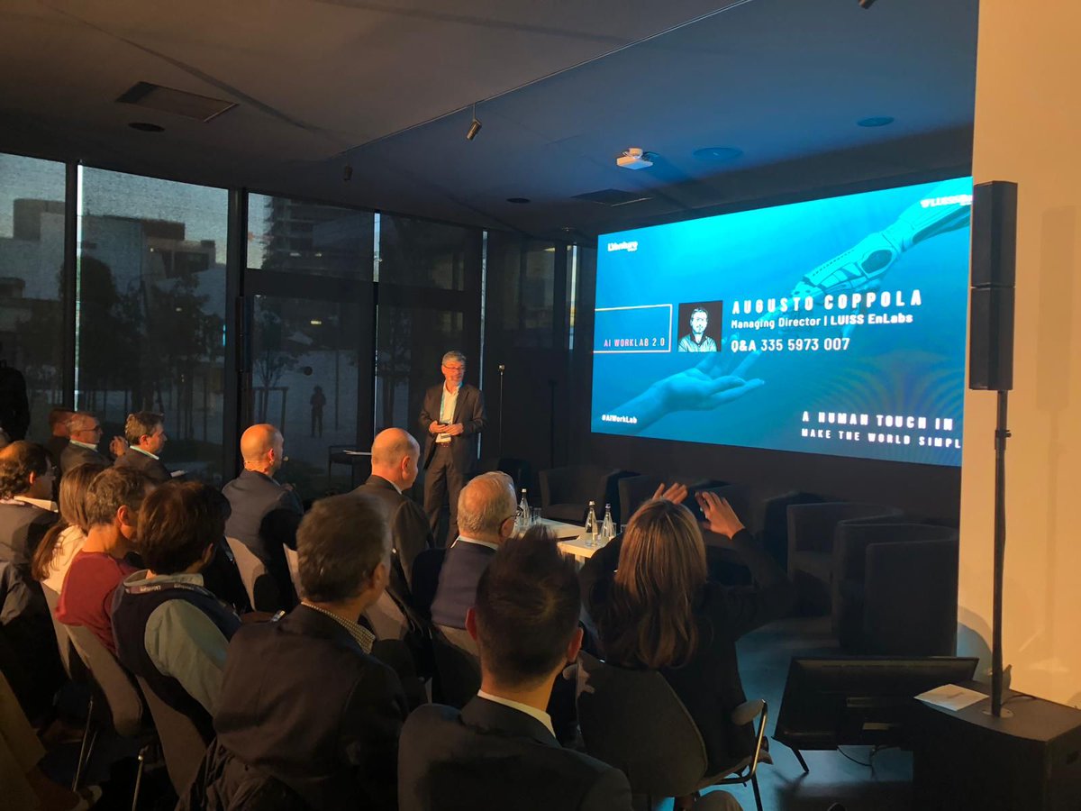 Augusto Coppola ( <a href="/5anatre/">Augusto Coppola</a> ) , Managing Director <a href="/LUISS/">Luiss</a> EnLabs presenta #AIWorkLab 2.0: come un Programma di Incubazione può trasformare il talento in realtà d’impresa.