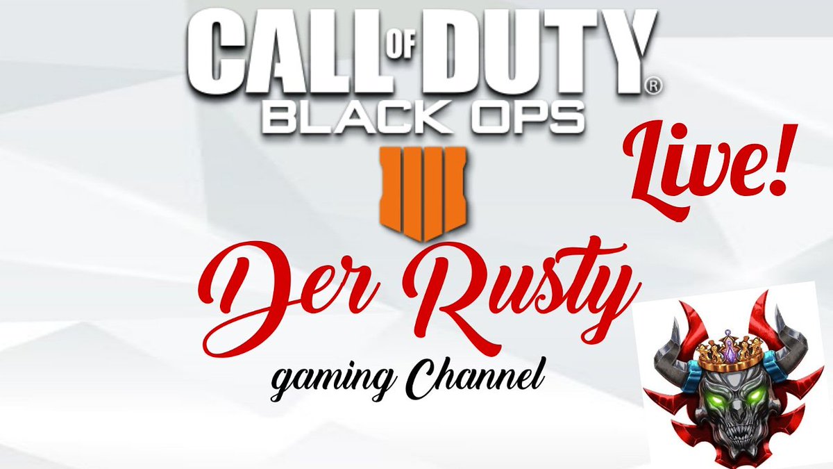 DerRusty's tweet photo. lass gerne Support da.
#bo4 #CODNATION #CODBO4 #CallofDutyBlackOps4 #blackout #LIVES2018 #livestreaming #livecod #TwitchDE #support #follo4follo #likeforlike #follo4follo #follobackforfolloback https://t.co/4fLOVJxCPR