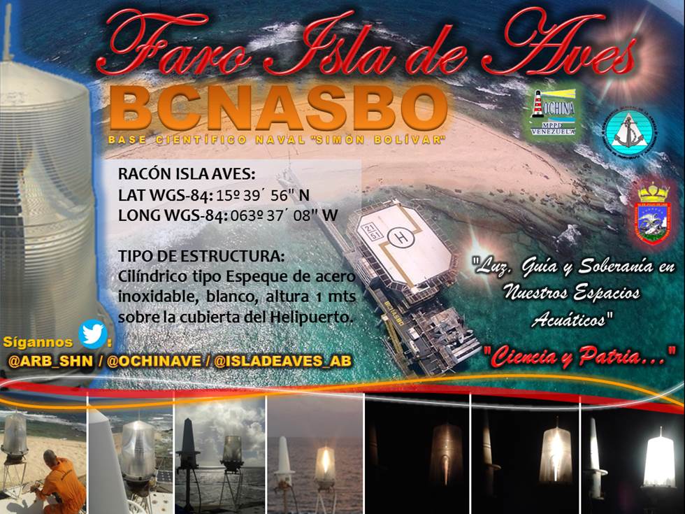 Desde el punto más septentrional del territorio venezolano, el <a href="/ARB_SHN/">Servicio de Hidrografía y Navegación, AB Venezuela</a>, la @ochinaVE y la dotación de esta insigne Unidad, te invitamos a conocer y cuidar siempre, todas y cada una de las Señales de Ayuda a la Navegación Acuática! #CuidaTuFaro #ConoceTusFarosVenezolanos