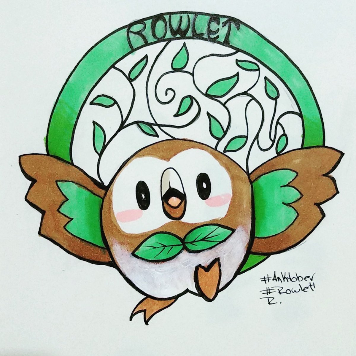 Rocko_cat's tweet photo. My second favorite starter, Rowlet, Day 24 #inktober #pokemon #alolapokemon #rowlet #grasstype #starter #secondfavorite #grasstyperocks https://t.co/SOo6xrNNaZ
