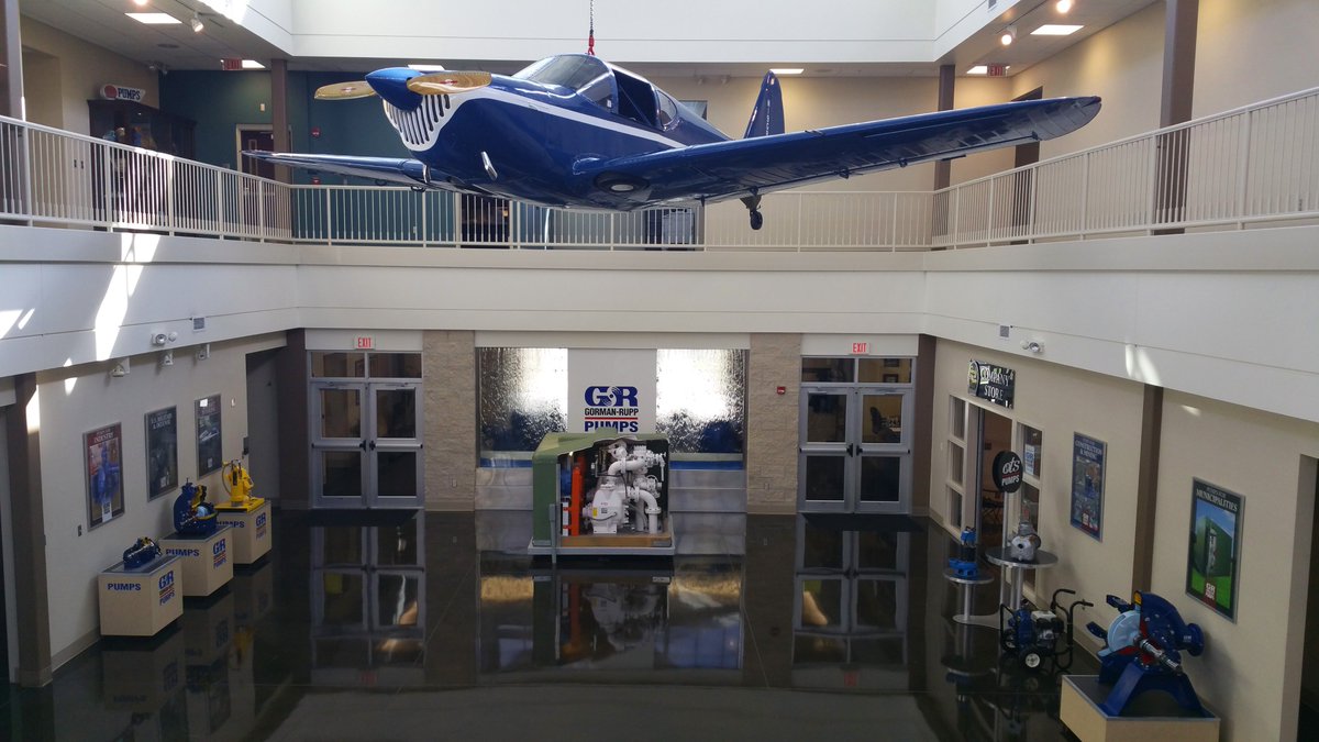 Gorman Rupp Pumps On Twitter Look Up Visitors And Employees Walking Through The Atrium Of The Gorman Rupp Headquarters In Mansfield Ohio Will See Something New And Unusual Overhead Was Recently Suspended A 1940s