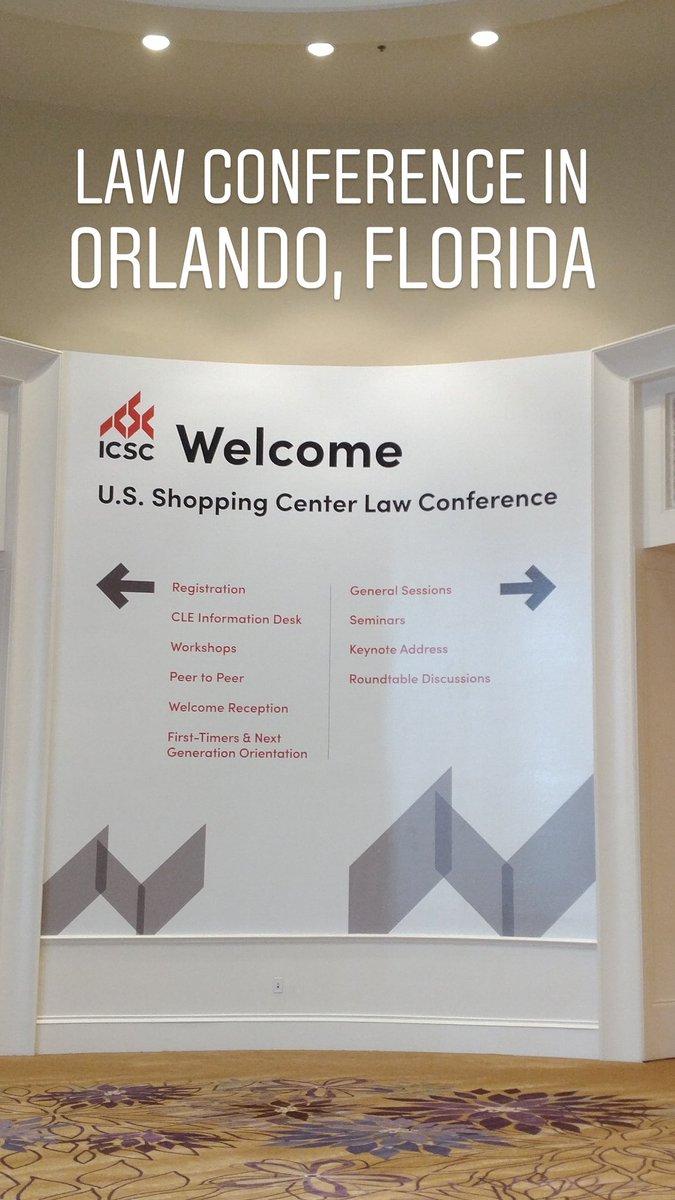 GaCREattorney's tweet photo. Excited to attend @ICSC law conference in Orlando this week! @seyfarthshawLLP #realestateattorney #leasing https://t.co/qaxmfbmXzB