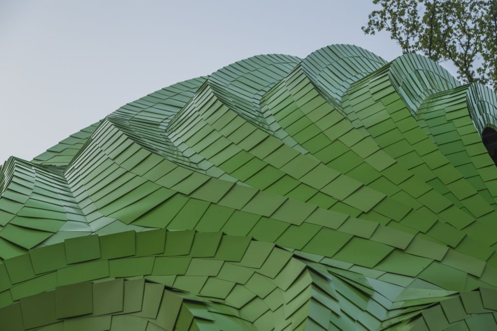 A structural tribute in name &amp; shape to the metamorphosis of a butterfly, <a href="/thechrysaliscol/">Chrysalis Collective</a> performance center was designed by <a href="/THEVERYMANY/">MARC FORNES</a>  from @Livingdesignlab &amp; features Zahner manufactured and installed #metal on the #exterior and #interior of this #colorful and #organic form
