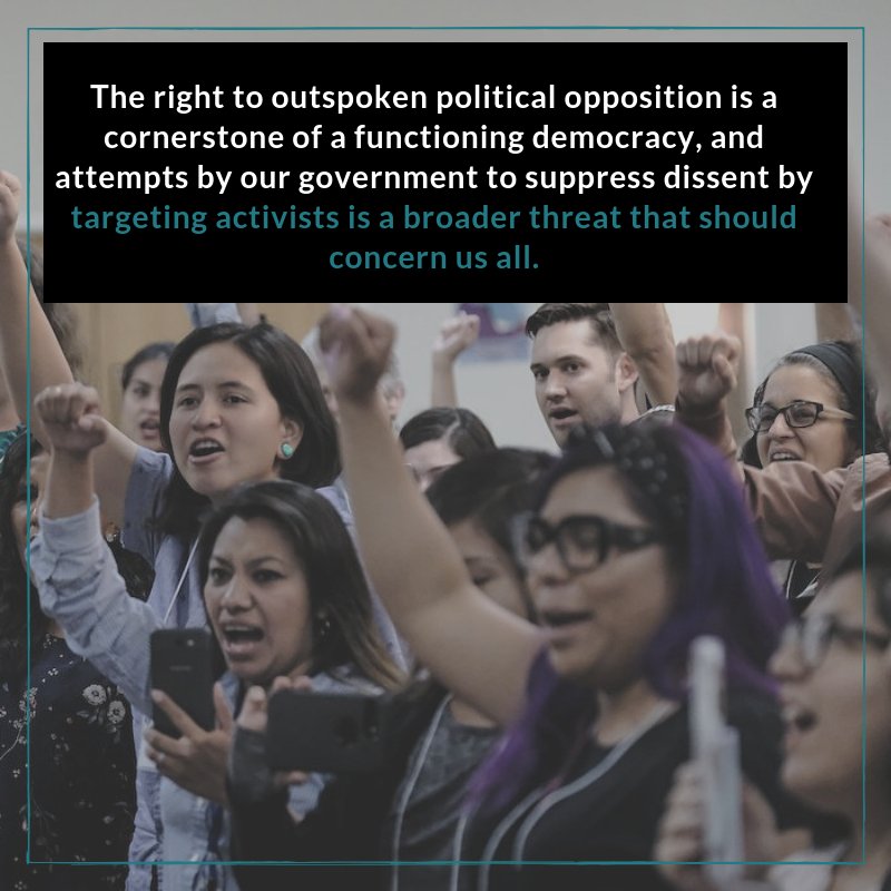 DetentionWatch's tweet photo. One quick way to show your support for activists targeted by @ICEgov: Amplify their voice! Follow and retweet @AleLaPlebe, @NWDCResistance and @NewSanctuaryNYC, fierce organizers engaged in First Amendment-protected advocacy in support of immigrants’ rights #TargetICE #AbolishICE https://t.co/OEB5W0i7bZ
