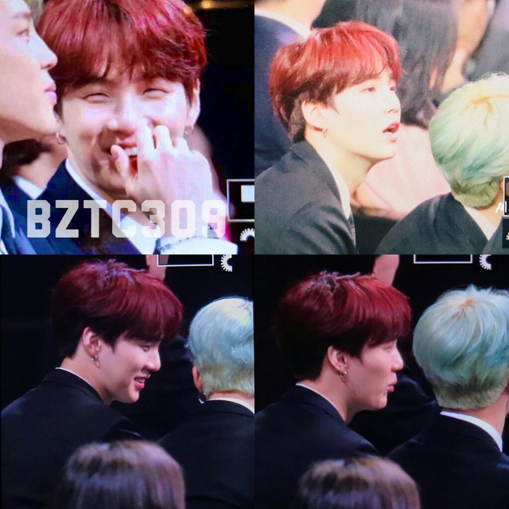They find comfort in each other during award ceremonies  #yoonmin