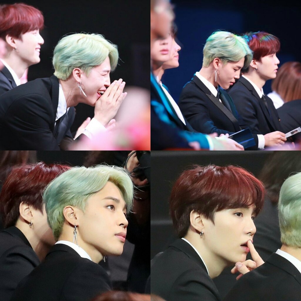 They find comfort in each other during award ceremonies  #yoonmin