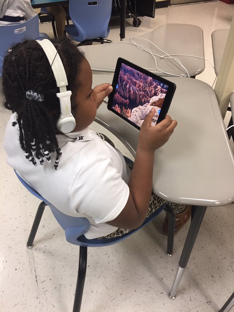 FergusonSTEM's tweet photo. @nearpod VR field trip to Hoodoo Canyon! We love bringing far away places into our classroom! #virtualreality #nearpod #realworldconnection #stemeduc https://t.co/XUBQ5PdBDv