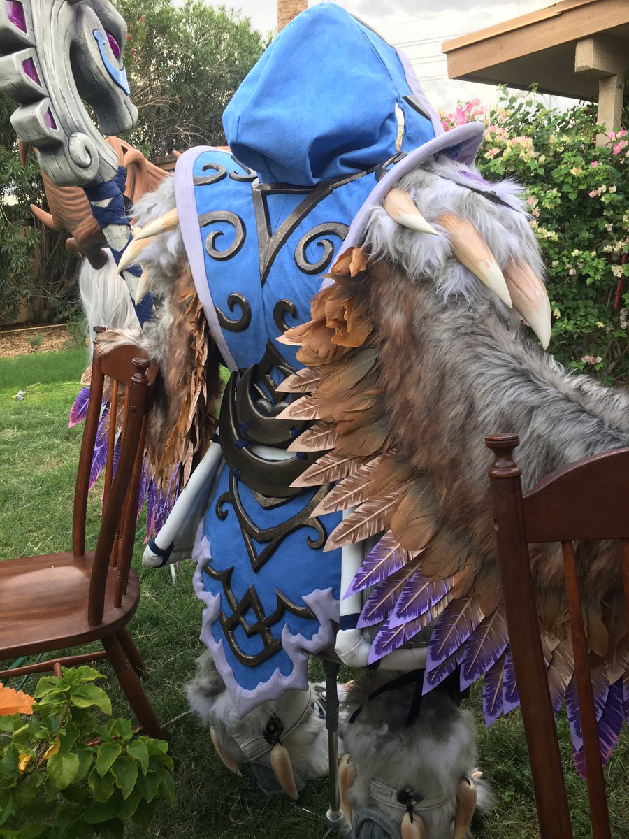 Here’s some pics I took yesterday of Malfurion. I have some minor alterations and a ton of packing to do over the next week. #heroesofthestorm #blizzcon #cosplay